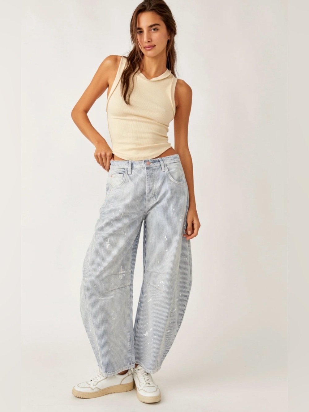 We The Free Good Luck Mid-Rise Stripe
Barrel Jeans | Free People